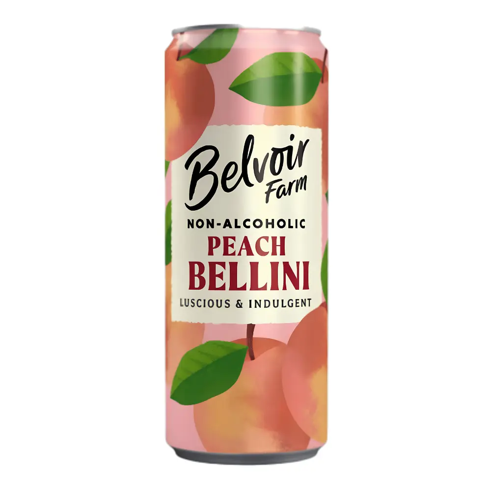 Belvoir Farm Non-Alcoholic Peach Bellini 250ml — Buy Online at Majidrinks