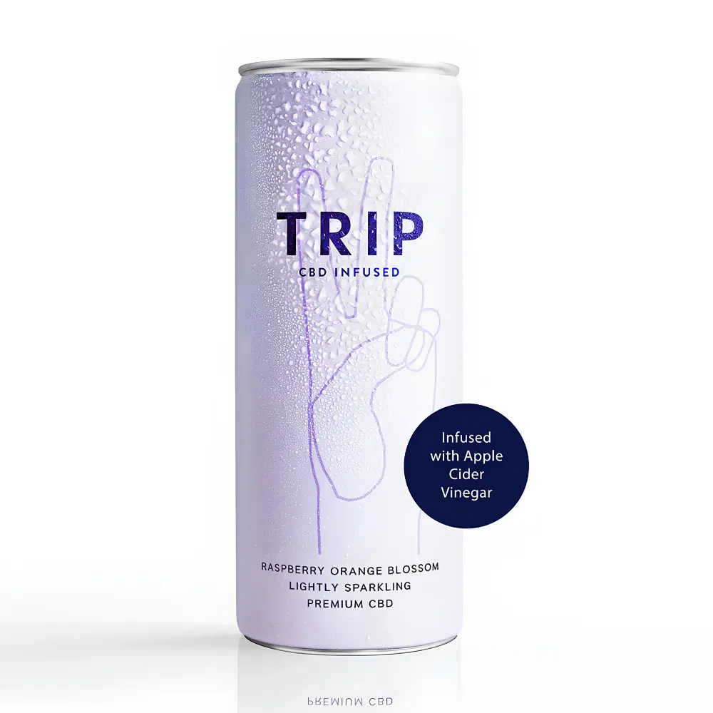 TRIP CBD Sparkling Water Range 250ml — Buy Online at Majidrinks