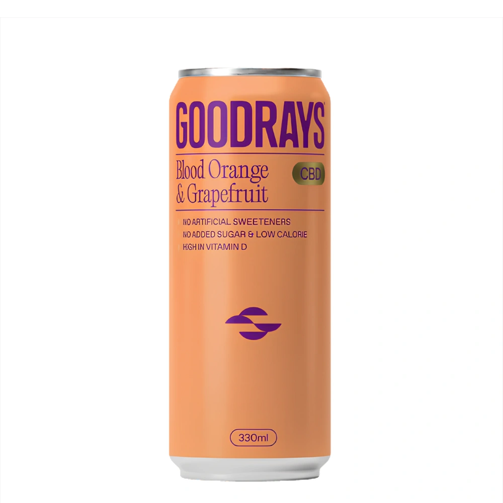 Goodrays CBD Blood Orange & Grapefruit 330ml — Buy Online at Majidrinks